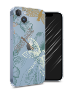 Чехол Awog на Apple iPhone 14 Plus / Айфон 14 Плюс "Тени стрекоз"