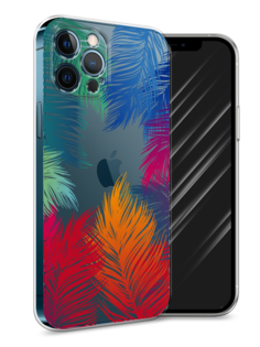 Чехол Awog на Apple iPhone 12 Pro Max / Айфон 12 Pro Max "Рамка из перьев"