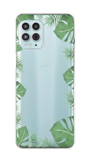 Чехол Awog на Motorola Moto G100 "Листья папоротника рамка"