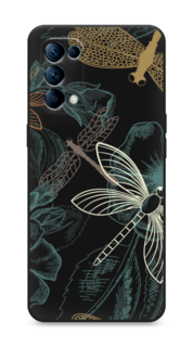 Чехол Awog на Oppo Reno 5 "Тени стрекоз"