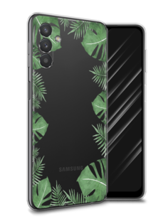 Чехол Awog на Samsung Galaxy A13 5G / Самсунг A13 5G "Листья папоротника рамка"