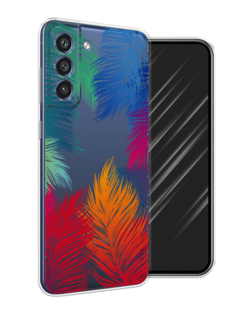 Чехол Awog на Samsung Galaxy S21 FE 5G / Самсунг S21 FE 5G "Рамка из перьев"