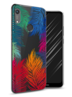 Чехол Awog на Honor 8A (8A Pro/Prime) "Рамка из перьев"