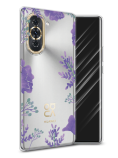 Чехол Awog на Huawei Nova 10 "Сиреневая цветочная рамка"