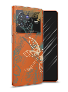 Чехол Awog на Vivo X80 "Тени стрекоз"