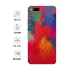 Чехол Awog на Xiaomi Mi 5X "Рамка из перьев"