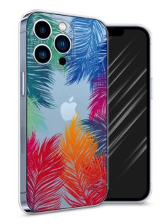 Чехол Awog на Apple iPhone 13 Pro / Айфон 13 Pro "Рамка из перьев"