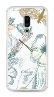 Чехол Awog на Meizu 16th "Тени стрекоз"