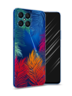 Чехол Awog на Honor X8 "Рамка из перьев"