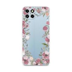 Чехол Awog на Infinix Smart 6 HD "Розовая цветочная рамка"