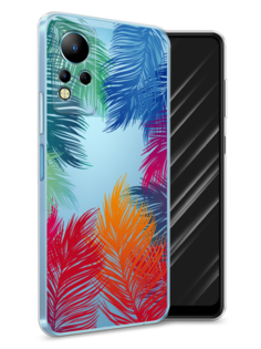 Чехол Awog на Infinix Note 11 "Рамка из перьев"