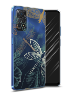 Чехол Awog на Xiaomi Redmi Note 11 Pro "Тени стрекоз"