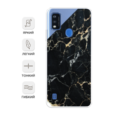 Чехол Awog на ZTE Blade A51 / ЗТЕ Блэйд A51 "Сиреневая цветочная рамка"