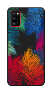 Чехол Awog на Samsung Galaxy A41 / Самсунг A41 "Рамка из перьев"