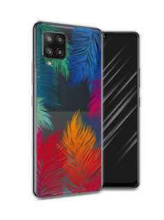 Чехол Awog на Samsung Galaxy A42 / Самсунг A42 "Рамка из перьев"