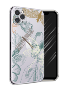 Чехол Awog на Apple iPhone 11 Pro Max / Айфон 11 Pro Max "Тени стрекоз"