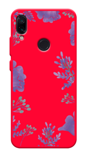 Чехол Awog на Xiaomi Redmi 7 "Сиреневая цветочная рамка"