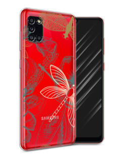 Чехол Awog на Samsung Galaxy A31 / Самсунг A31 "Тени стрекоз"