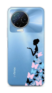 Силиконовый чехол Awog "Платье из бабочек" для Infinix Note 12 Pro 4G