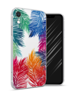 Чехол Awog на Apple iPhone XR (10R) / Айфон XR (10R) "Рамка из перьев"