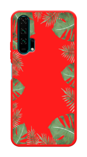 Чехол Awog на Honor 20 Pro "Листья папоротника рамка"