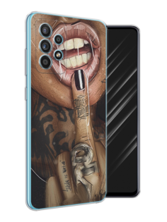 Чехол Awog на Samsung Galaxy A52 / Самсунг A52 "Девушка с татуировками"