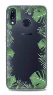 Чехол Awog на ASUS ZenFone Max M1 ZB555KL "Листья папоротника рамка"