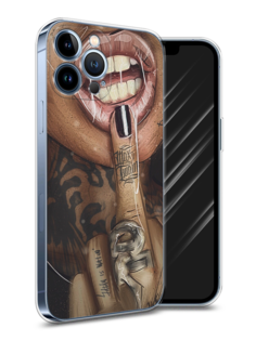 Чехол Awog на Apple iPhone 13 Pro Max / Айфон 13 Pro Max "Девушка с татуировками"
