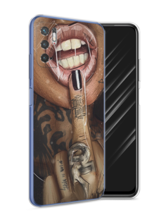 Чехол Awog на Xiaomi Redmi Note 10 5G "Девушка с татуировками"