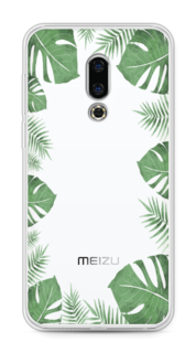 Чехол Awog на Meizu 16th "Листья папоротника рамка"