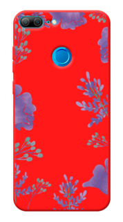 Чехол Awog на Honor 9 Lite "Сиреневая цветочная рамка"