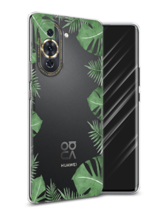 Чехол Awog на Huawei Nova 10 Pro "Листья папоротника рамка"