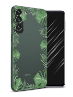 Чехол Awog на Samsung Galaxy S22 + / Самсунг S22 + "Листья папоротника рамка"