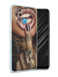 Чехол Awog на Infinix HOT 10S "Девушка с татуировками"