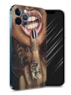 Чехол Awog на Apple iPhone 12 Pro Max / Айфон 12 Pro Max "Девушка с татуировками"