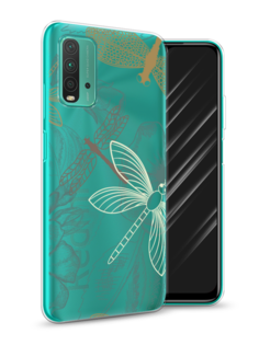 Чехол Awog на Xiaomi Redmi 9T "Тени стрекоз"