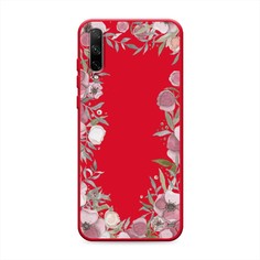 Чехол Awog на Honor 30i "Розовая цветочная рамка"