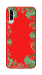 Чехол Awog на Samsung Galaxy A50/A30S "Листья папоротника рамка"