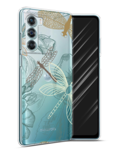 Чехол Awog на Motorola Moto Edge S30 "Тени стрекоз"
