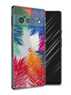 Чехол Awog на Google Pixel 6 Pro "Рамка из перьев"