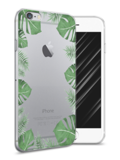 Чехол Awog на Apple iPhone 6S / Айфон 6S "Листья папоротника рамка"
