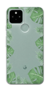 Чехол Awog на Google Pixel 5 "Листья папоротника рамка"