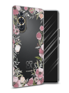Чехол Awog на Huawei Nova 10 Pro "Розовая цветочная рамка"