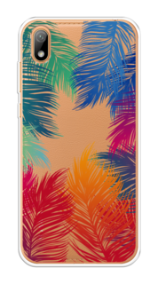 Чехол Awog на Honor 8S "Рамка из перьев"
