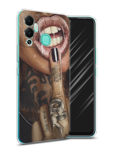 Чехол Awog на Infinix Hot 12 Play "Девушка с татуировками"