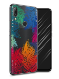 Чехол Awog на Huawei P Smart Z "Рамка из перьев"