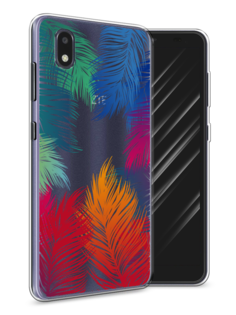 Чехол Awog на ZTE Blade A3 (2020) / ЗТЕ Блэйд A3 (2020) "Рамка из перьев"