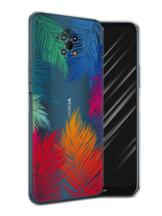 Чехол Awog на Nokia G50 / Нокиа G50 "Рамка из перьев"