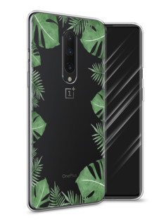 Чехол Awog на OnePlus 8 / ВанПлас 8 "Листья папоротника рамка"