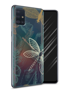 Чехол Awog на Samsung Galaxy A51 "Тени стрекоз"